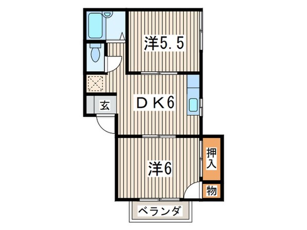 ハイツさつきの物件間取画像